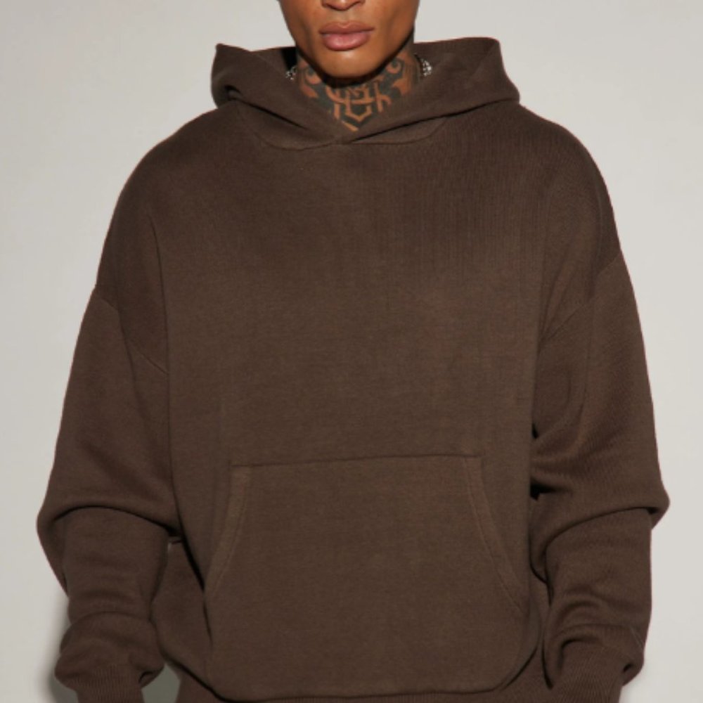Heavyweight Sweater Hoodie - Brown